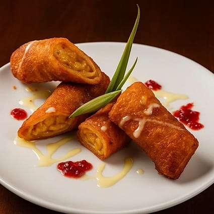 Photographie culinaire — rouleaux asiatiques.